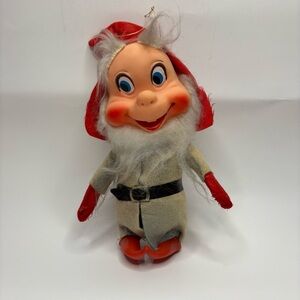 Vintage Forsum Christmas Dwarf Pixie Elf Ornament 1968 Vinyl Head Felt Body